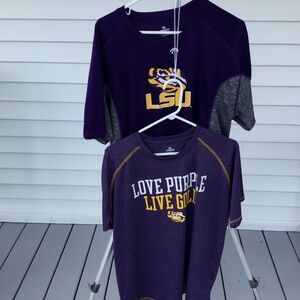 2 KA Knights Men’s LSU Short Sleeve T-Shirts, Both Size LARGE